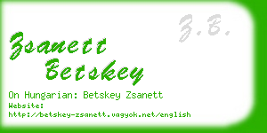 zsanett betskey business card